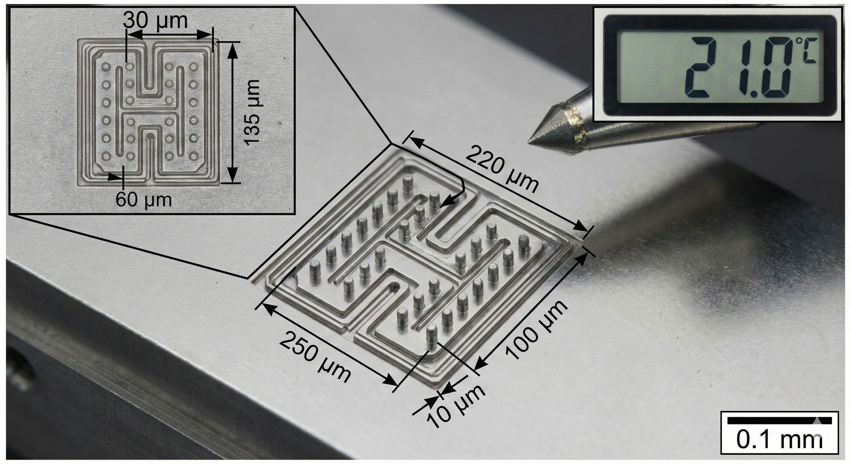 Retningslinjer for mikrobearbeiding: Designe funksjoner mindre enn 0,1 mm