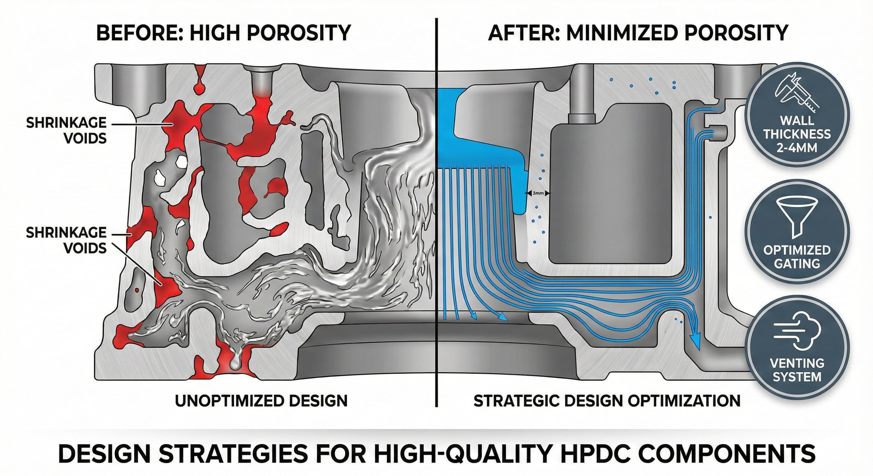 Minimera Porositet i Högtrycksgjutning (HPDC): Designstrategier
