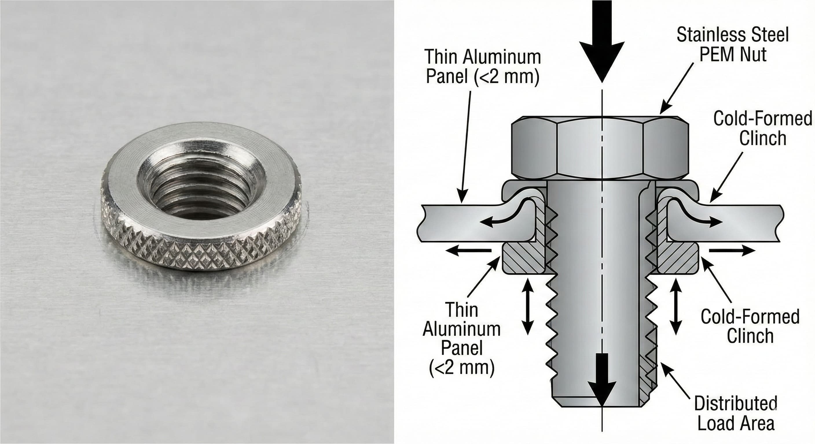 PEM-kiinnikkeet: Oikeiden puristusliitosmuttereiden valinta ohuelle alumiinille