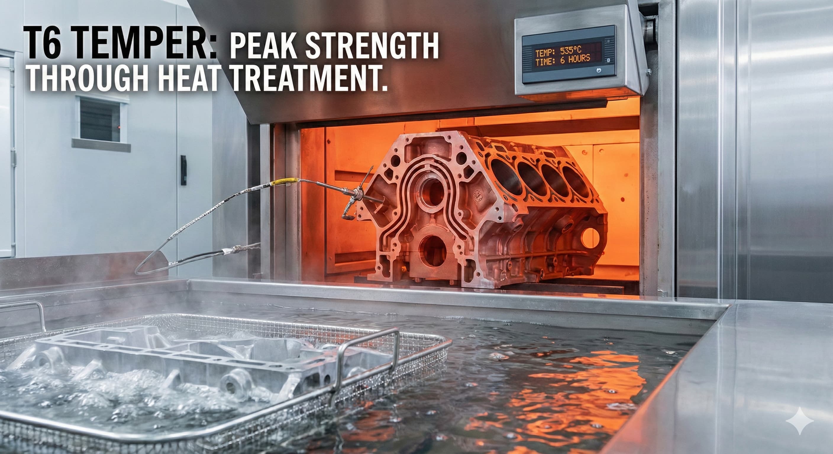 Varmebehandling av støpt aluminium: T6-herding forklart for strukturelle deler